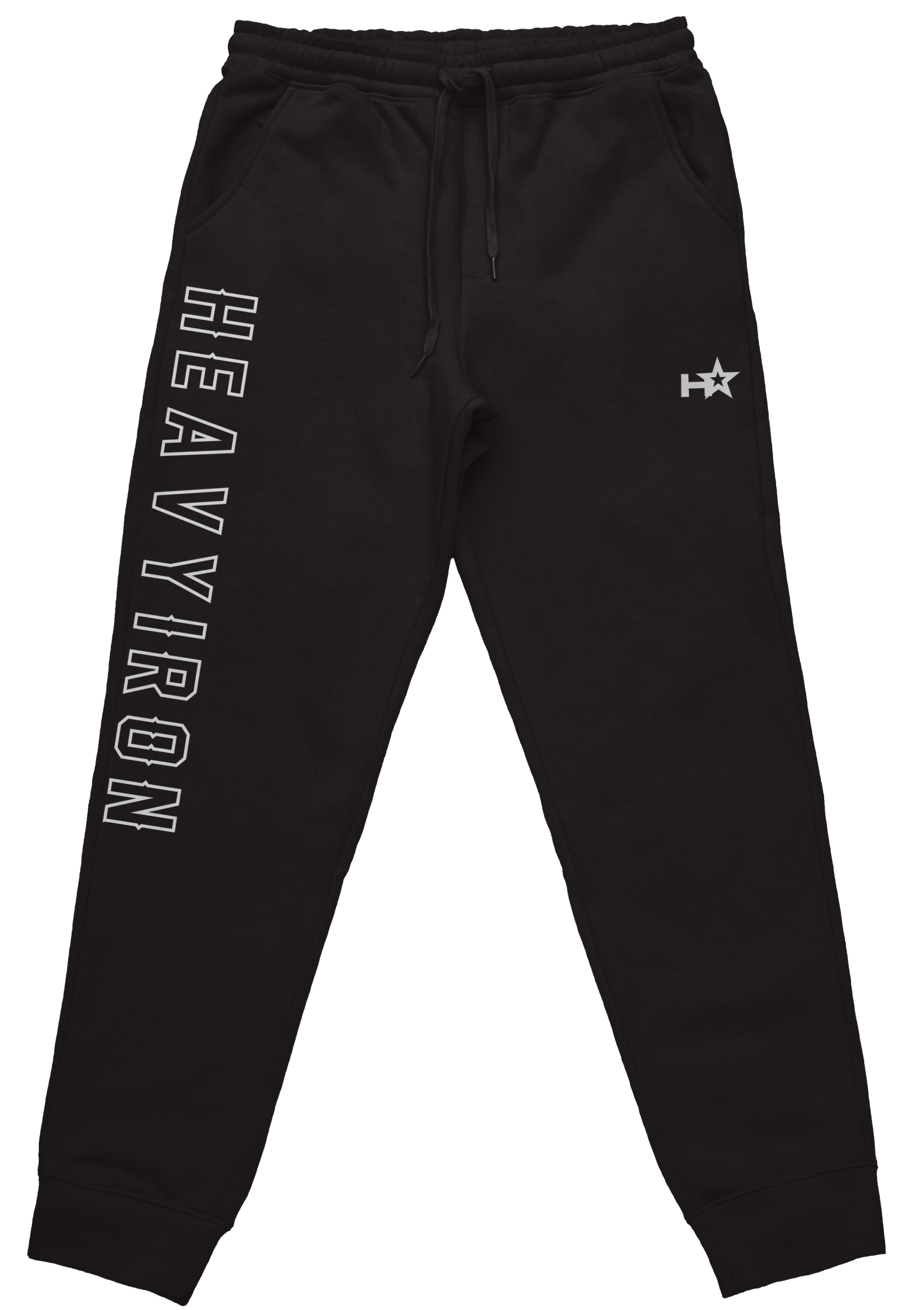 HEAVYIRON X1 LEGEND BODYBUILDING GYM JOGGERS BLACK